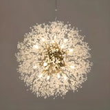 Contemporary Starburst Crystal Chandelier Adjustable Height Image - 13