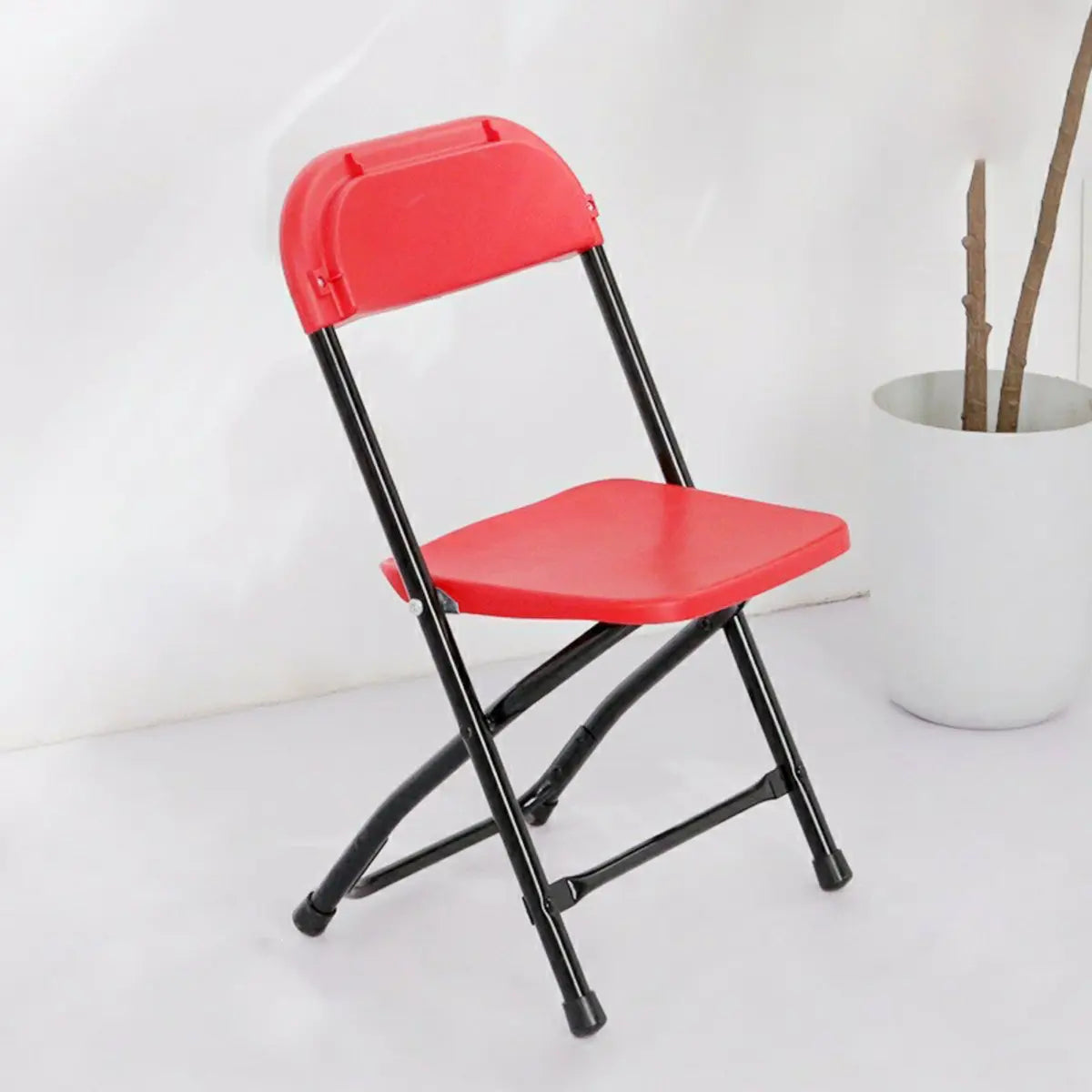 Contemporary Steel Frame Foldable Plastic Office Chairs Image - 3