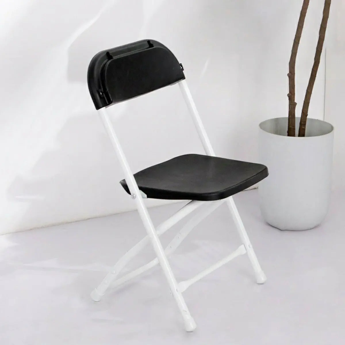 Contemporary Steel Frame Foldable Plastic Office Chairs Image - 5