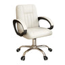 Contemporary Swivel Leather Office Chair with Wheels Image - 2