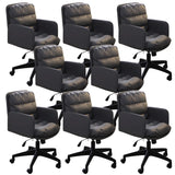 Contemporary Swivel Leather Office Chair with Wheels Image - 28