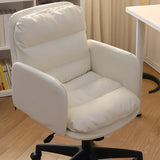 Contemporary Swivel Leather Office Chair with Wheels Image - 7