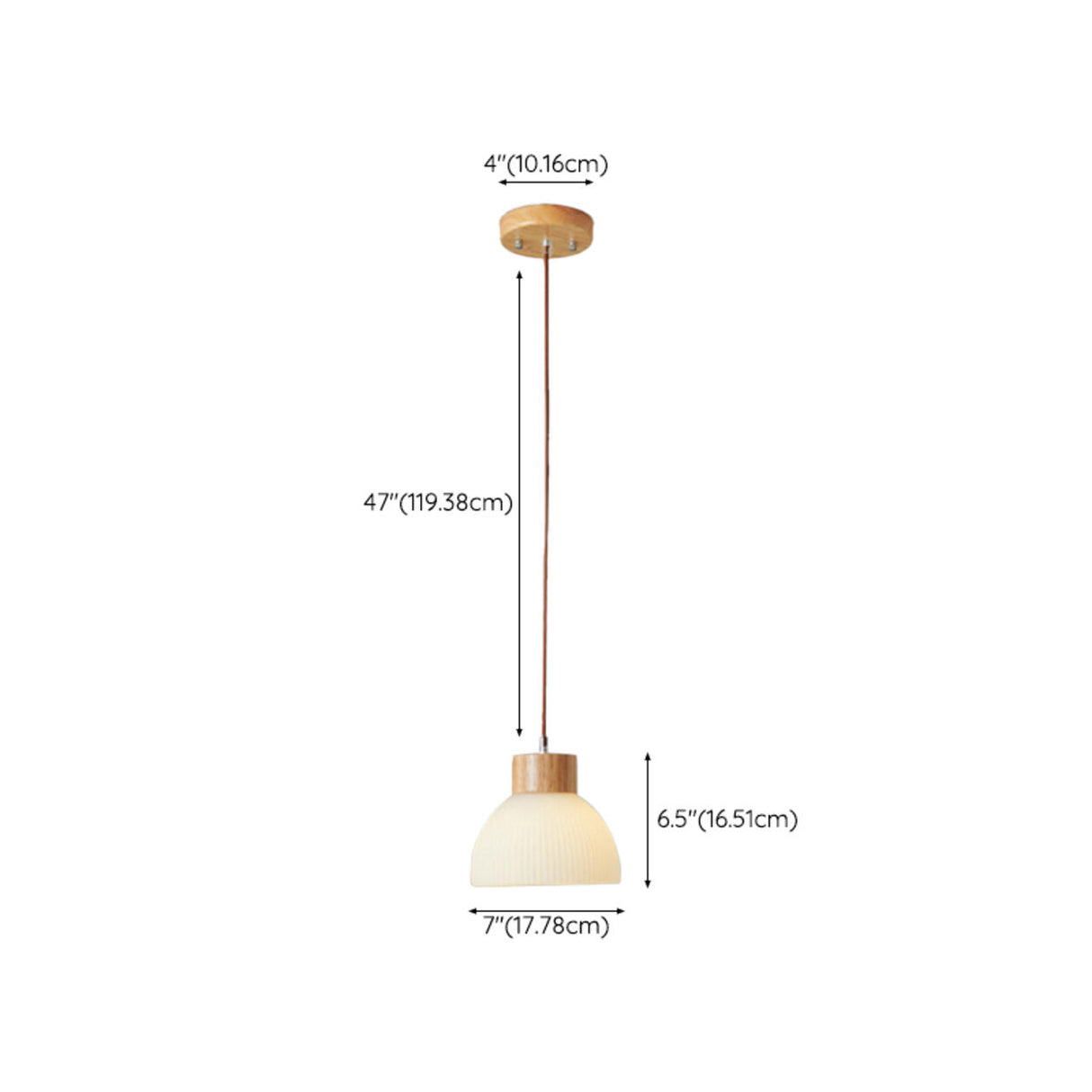 Contemporary Triple Dome Ribbed Glass Pendant Light 