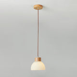 Contemporary Triple Dome Ribbed Glass Pendant Light Image - 2