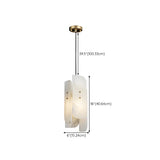 Contemporary Vertical Alabaster Dining Room Pendant Light #size