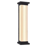 Contemporary Vertical Metal Exterior Black Wall Light Image - 10