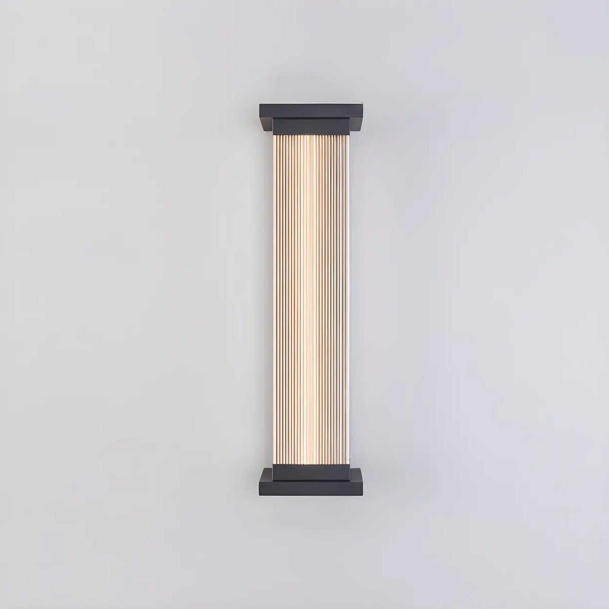 Contemporary Vertical Metal Exterior Black Wall Light Image - 11