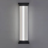 Contemporary Vertical Metal Exterior Black Wall Light Image - 15