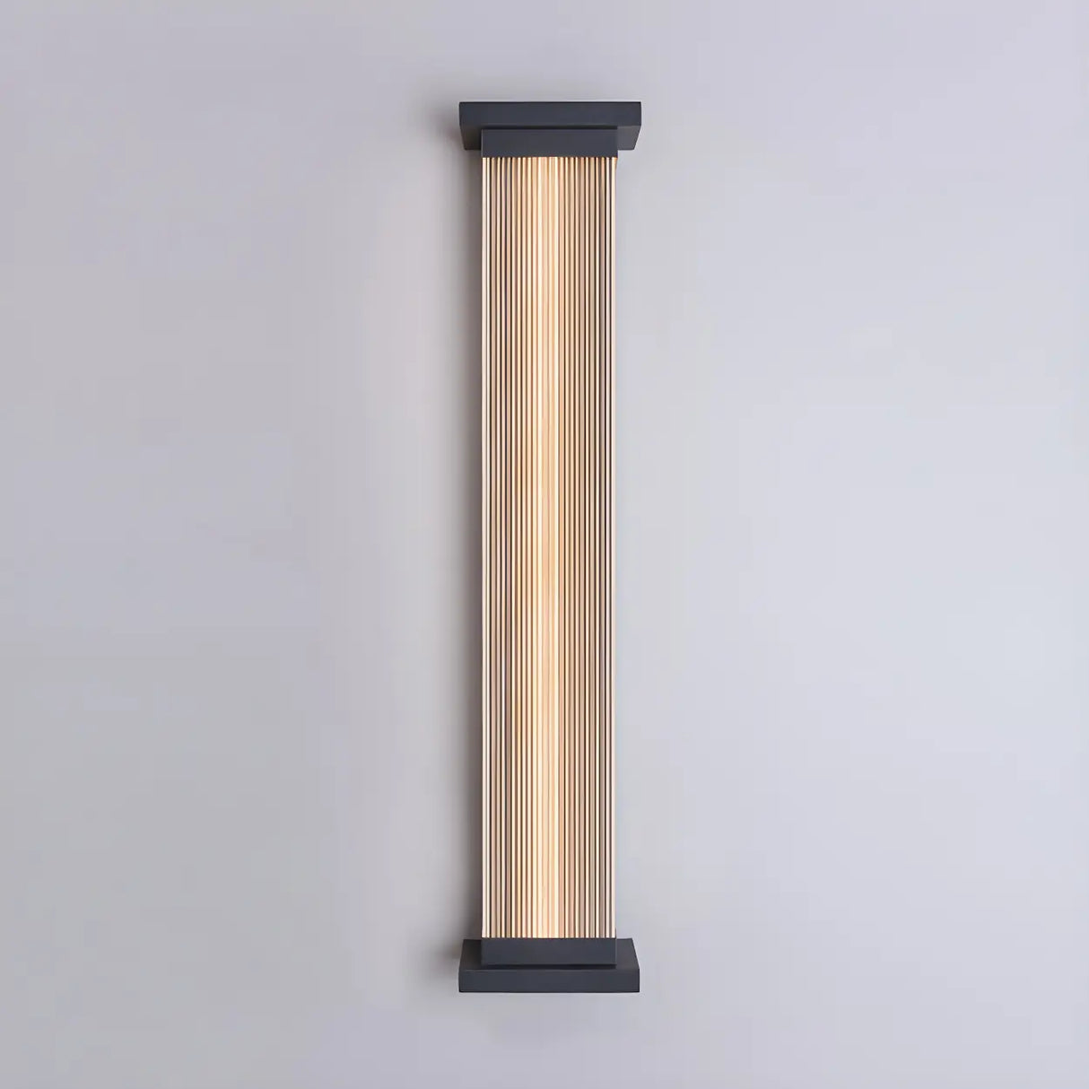 Contemporary Vertical Metal Exterior Black Wall Light Image - 16