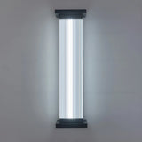 Contemporary Vertical Metal Exterior Black Wall Light Image - 17