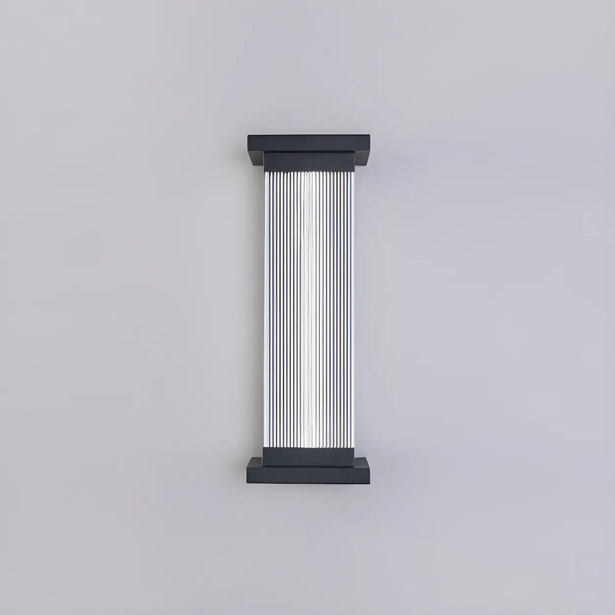 Contemporary Vertical Metal Exterior Black Wall Light Image - 18