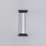 Contemporary Vertical Metal Exterior Black Wall Light Image - 18