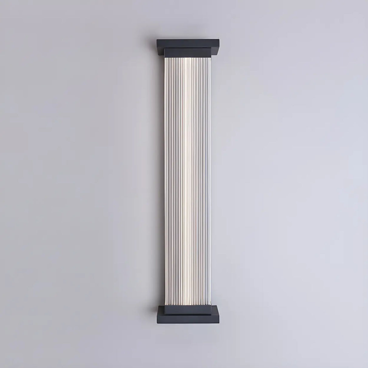 Contemporary Vertical Metal Exterior Black Wall Light Image - 21