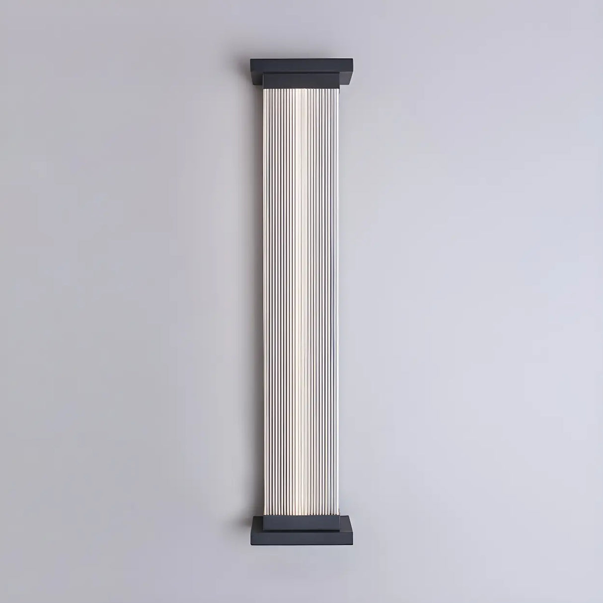 Contemporary Vertical Metal Exterior Black Wall Light Image - 23