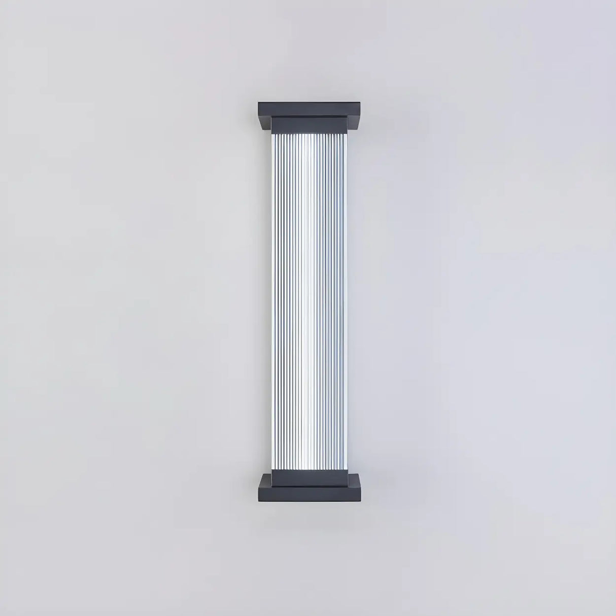 Contemporary Vertical Metal Exterior Black Wall Light Image - 3