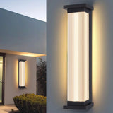 Contemporary Vertical Metal Exterior Black Wall Light Image - 4