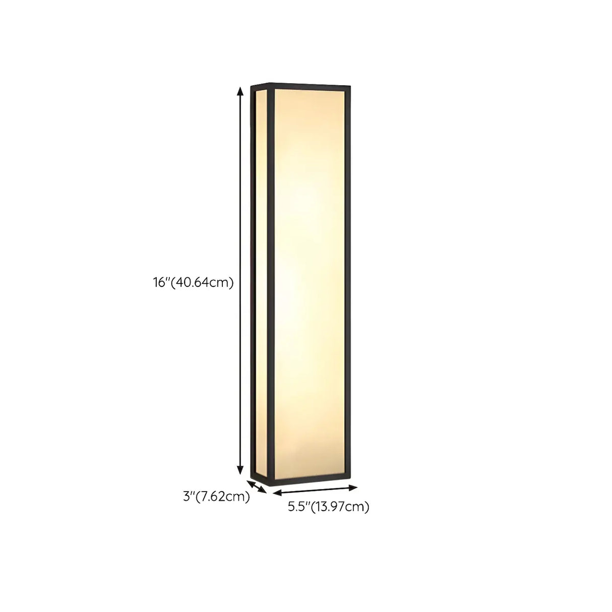 Contemporary Vertical Metal Resin External Wall Light 