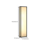 Contemporary Vertical Metal Resin External Wall Light #size