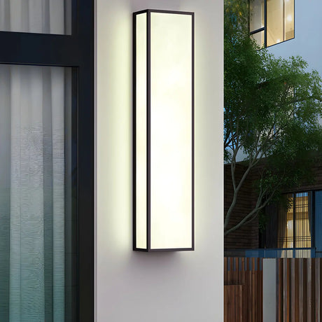 Contemporary Vertical Metal Resin External Wall Light Image - 2