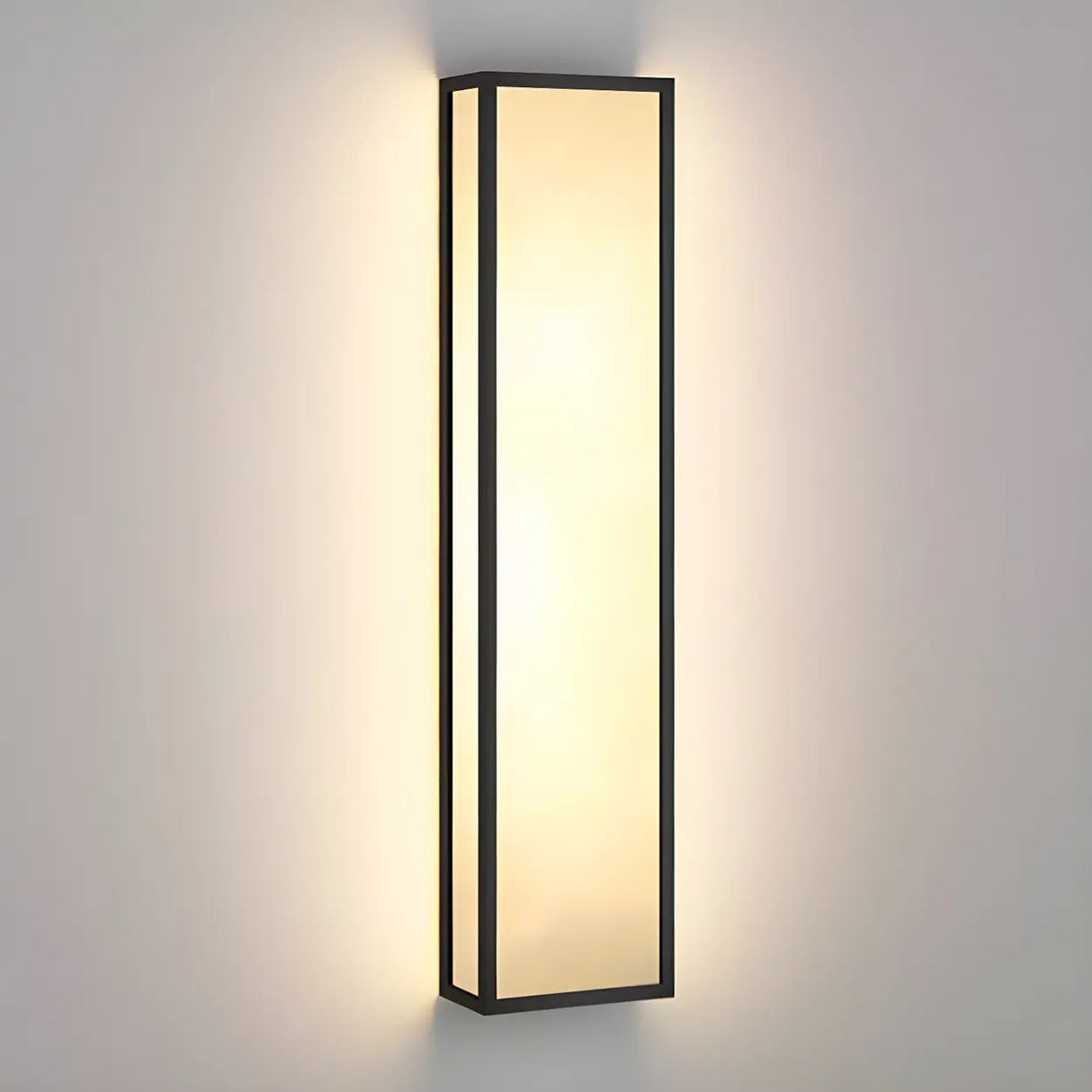 Contemporary Vertical Metal Resin External Wall Light Image - 6