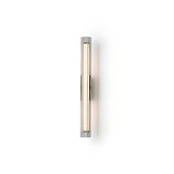 Contemporary Vertical Ribbed Glass Wall Sconce Image - 2