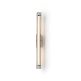 Contemporary Vertical Ribbed Glass Wall Sconce Image - 5