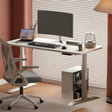 Contemporary White Adjustable T-Shape Standing Desk Image - 4