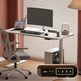 Contemporary White Adjustable T-Shape Standing Desk Image - 8