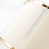 Contemporary White Drum Shape Metal Art Base Table Lamp Image - 8