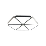 Contemporary White Hexagon Flush Mount Ceiling Light Image - 4