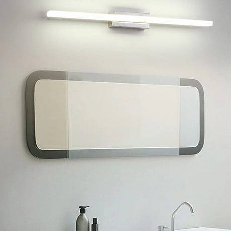 Contemporary White Linear LED Vanity Light Fixture Image - 1