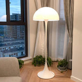 Contemporary White Mushroom Metal LED Floor Lamp Image - 14