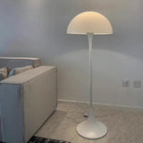 Contemporary White Mushroom Metal LED Floor Lamp Image - 15