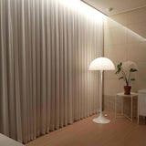 Contemporary White Mushroom Metal LED Floor Lamp Image - 3