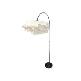 Contemporary White Paper Floral LED Floor Light Image - 2