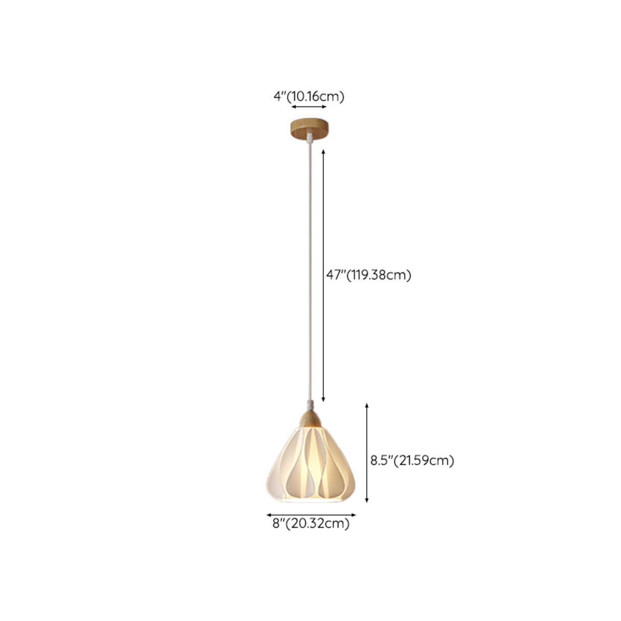 Contemporary White Petal Acrylic Pendant Light 