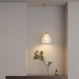 Contemporary White Petal Acrylic Pendant Light Image - 5