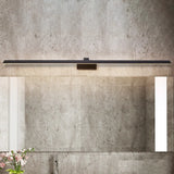 Contemporary White Rectangular LED Metal Vanity Light Image - 10