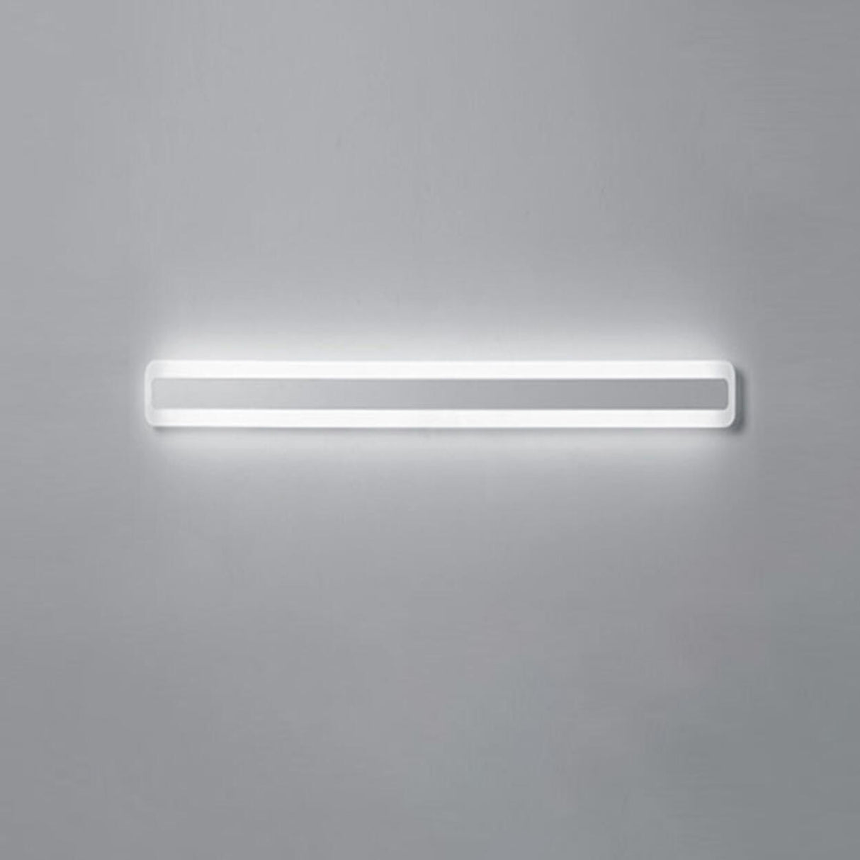 Contemporary White Rectangular LED Vanity Light Image - 10