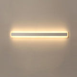 Contemporary White Rectangular LED Vanity Light Image - 13