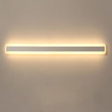 Contemporary White Rectangular LED Vanity Light Image - 15