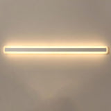 Contemporary White Rectangular LED Vanity Light Image - 17