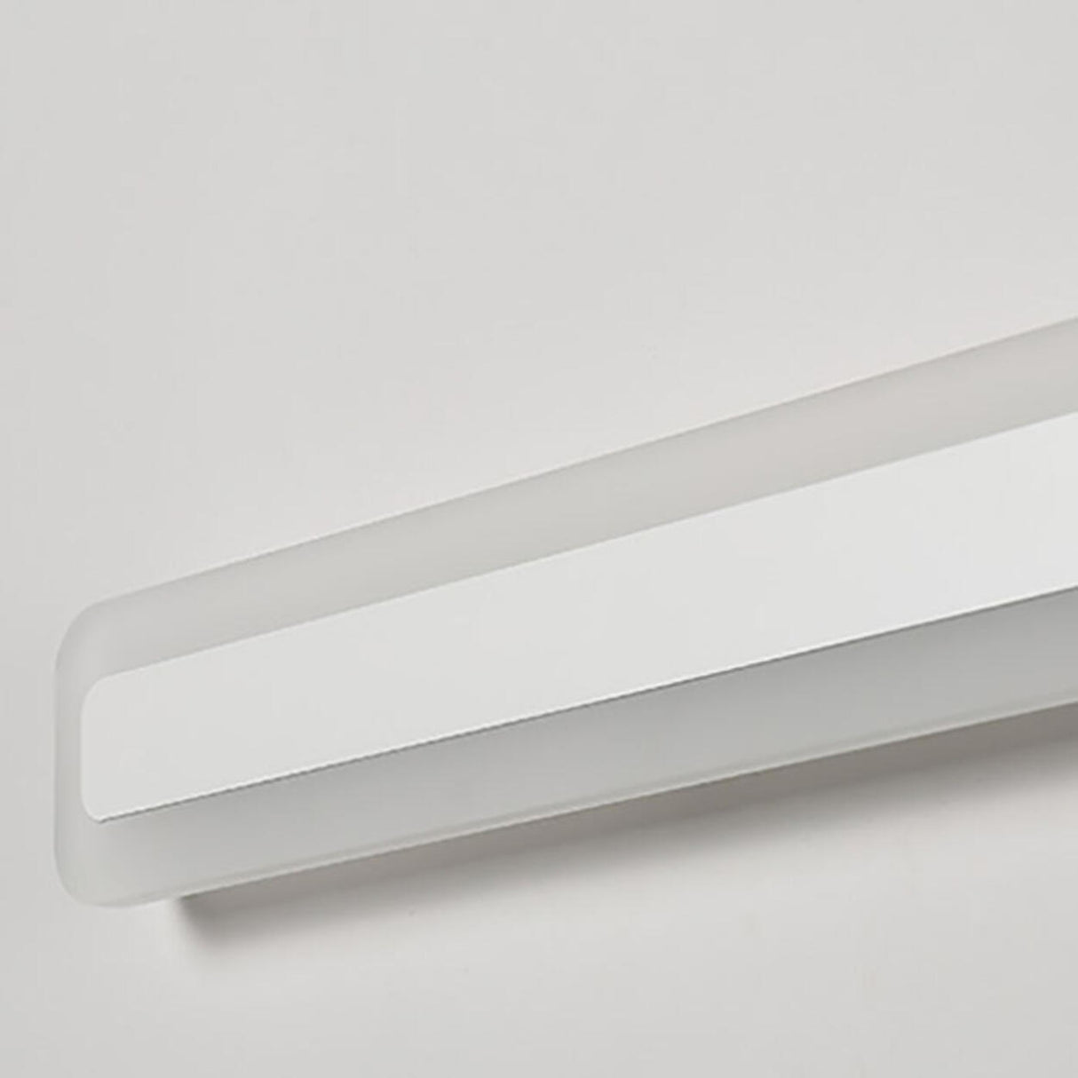 Contemporary White Rectangular LED Vanity Light Image - 18