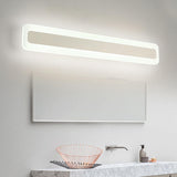 Contemporary White Rectangular LED Vanity Light Image - 2