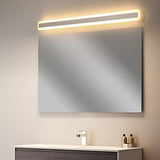 Contemporary White Rectangular LED Vanity Light Image - 23