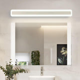 Contemporary White Rectangular LED Vanity Light Image - 3