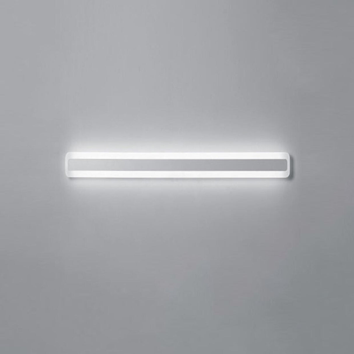 Contemporary White Rectangular LED Vanity Light Image - 8