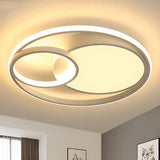 Contemporary White Ring LED Flush Mount Ceiling Light Image - 3