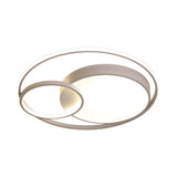 Contemporary White Ring LED Flush Mount Ceiling Light Image - 4