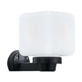 Contemporary White Square Glass Outdoor Wall Sconce Image - 10